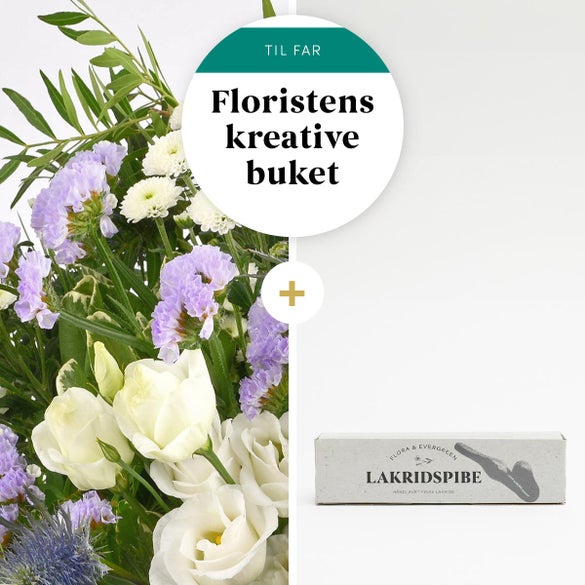 Floristens buket til far med lakridspibe